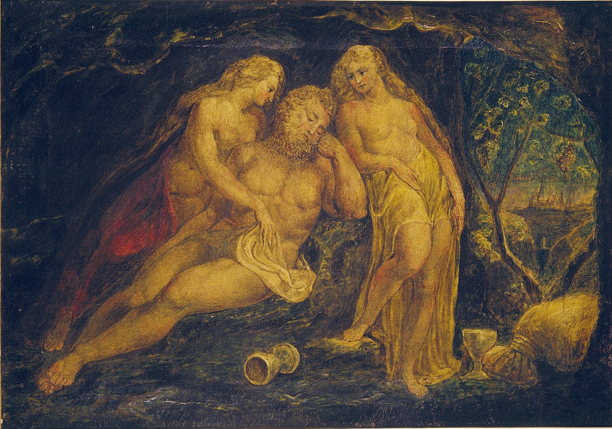 Lot e suas filhas de William Blake