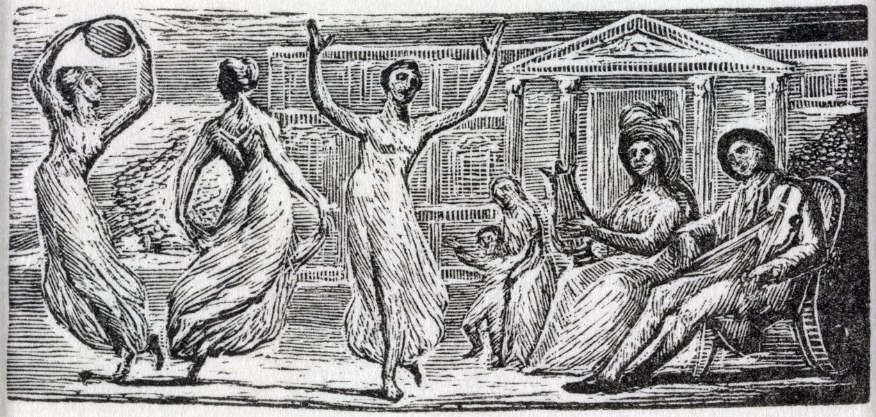 Vigília Anual de Menalcas, ilustração de &39;Dr. "As Pastorais de Virgílio" de Thornton de William Blake