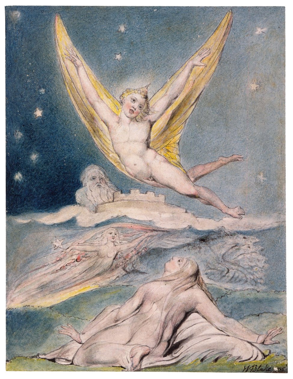 Noite Assustada pela Cotovia de William Blake