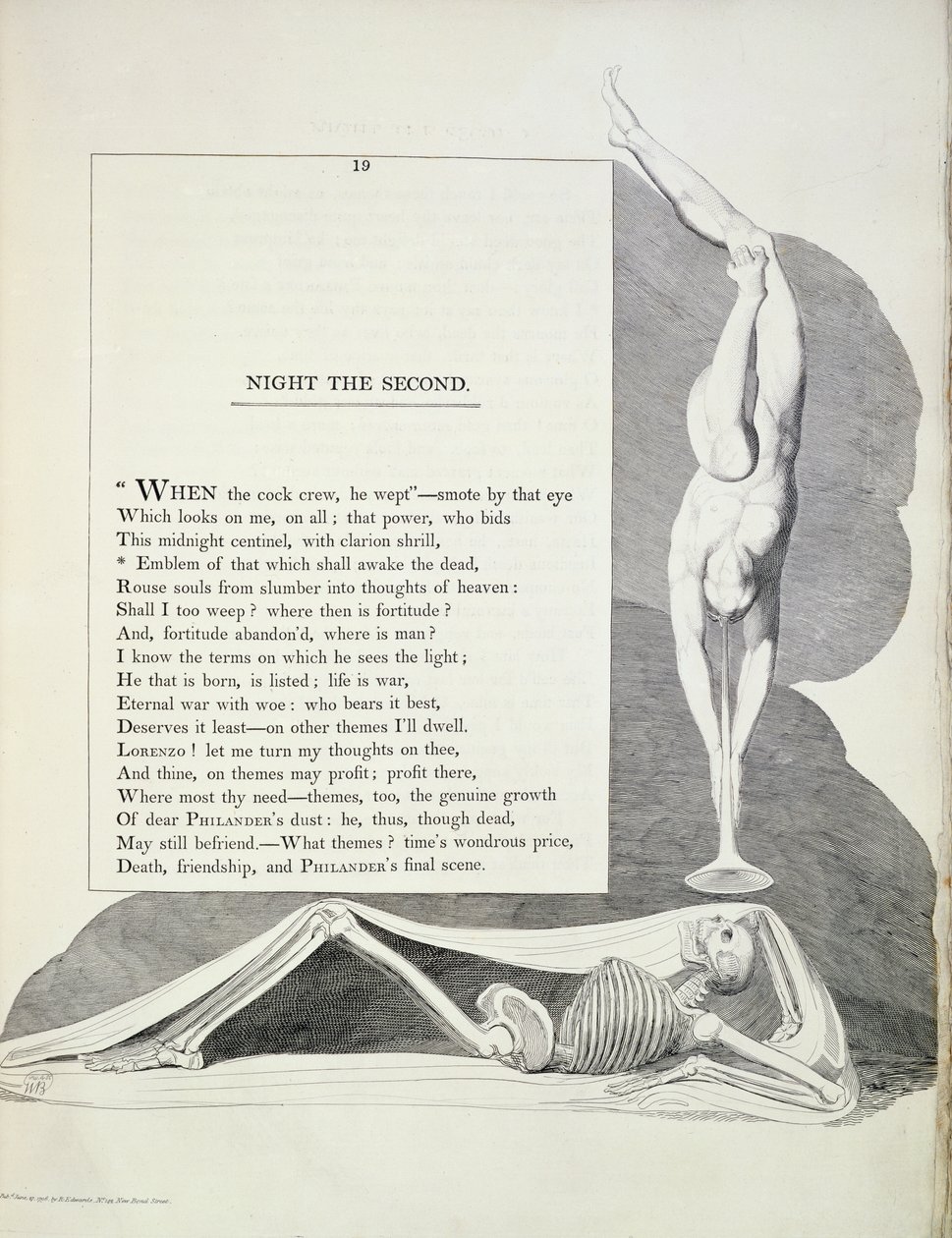 Pensamentos Noturnos, de Thomas Young (Ilustração 5: Noite o Segundo), 1797 O1: Pensamentos Noturnos, de Thomas Young, 1797, (foto 5) de William Blake