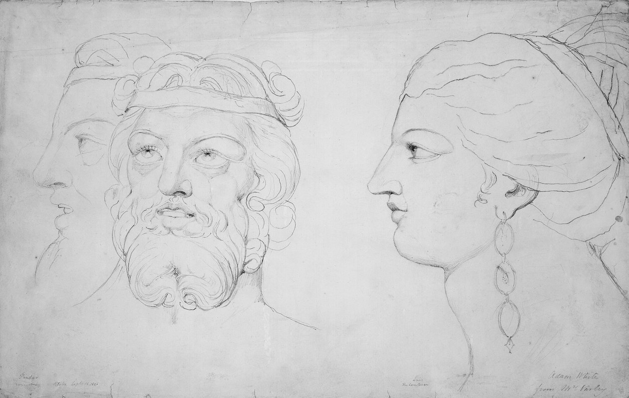 Pindar e Lais, 1820 de William Blake