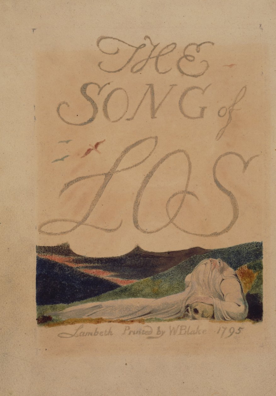 Ilustração 2 de The Song of Los, copie B, na coleção da Biblioteca do Congresso. de William Blake