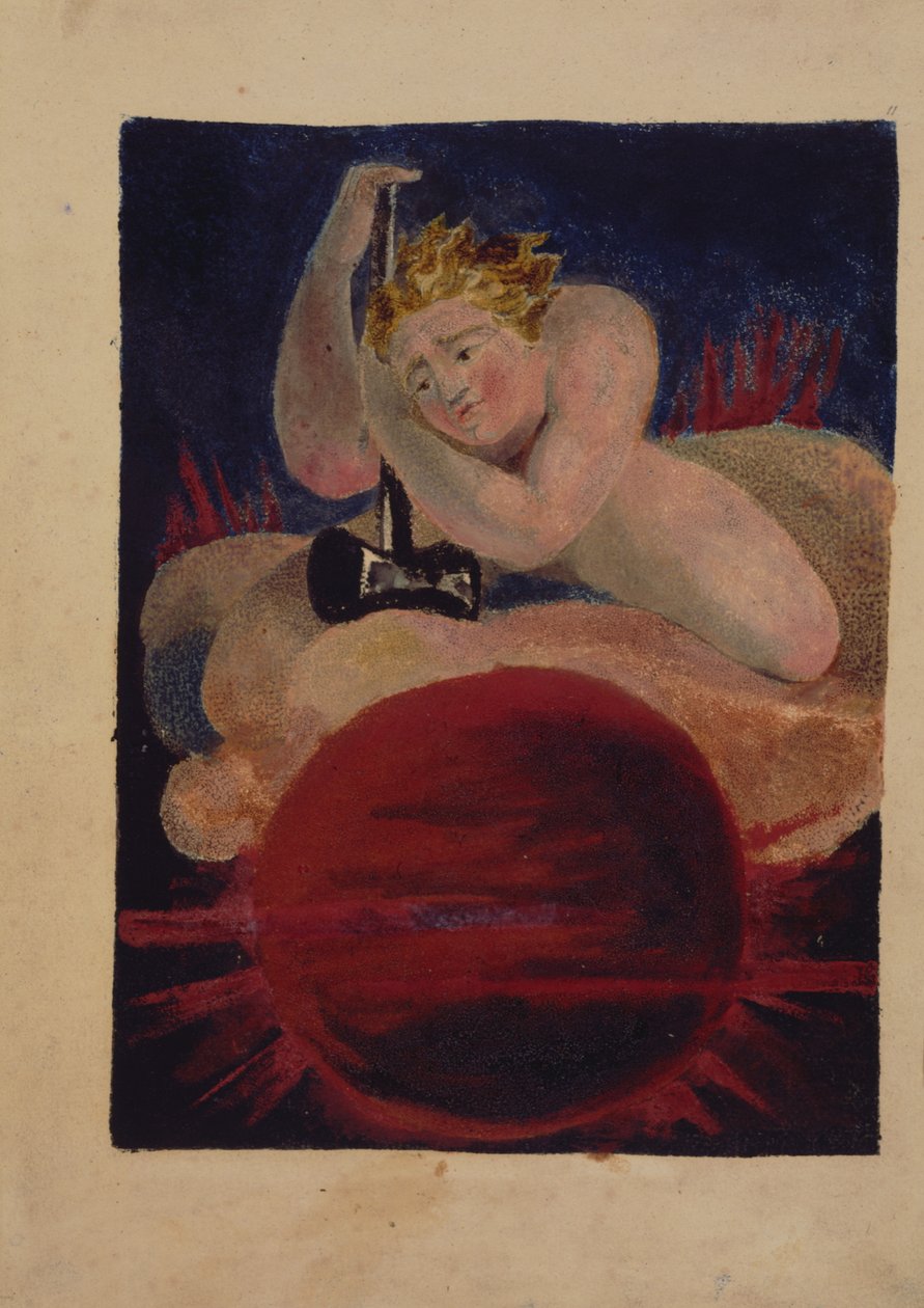 Placa 8 de The Song of Los, copie B, na coleção da Biblioteca do Congresso. de William Blake