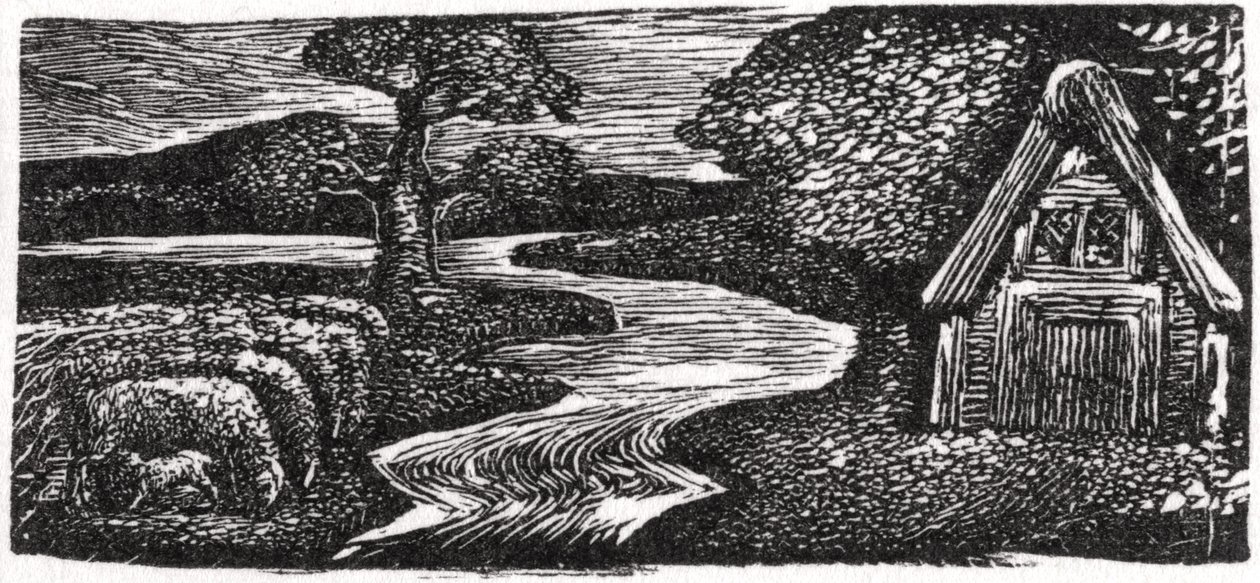 Dilúvio prateado de Sabrina, ilustração de &39;The Pastorals of Virgil&39;, do Dr. Thornton de William Blake