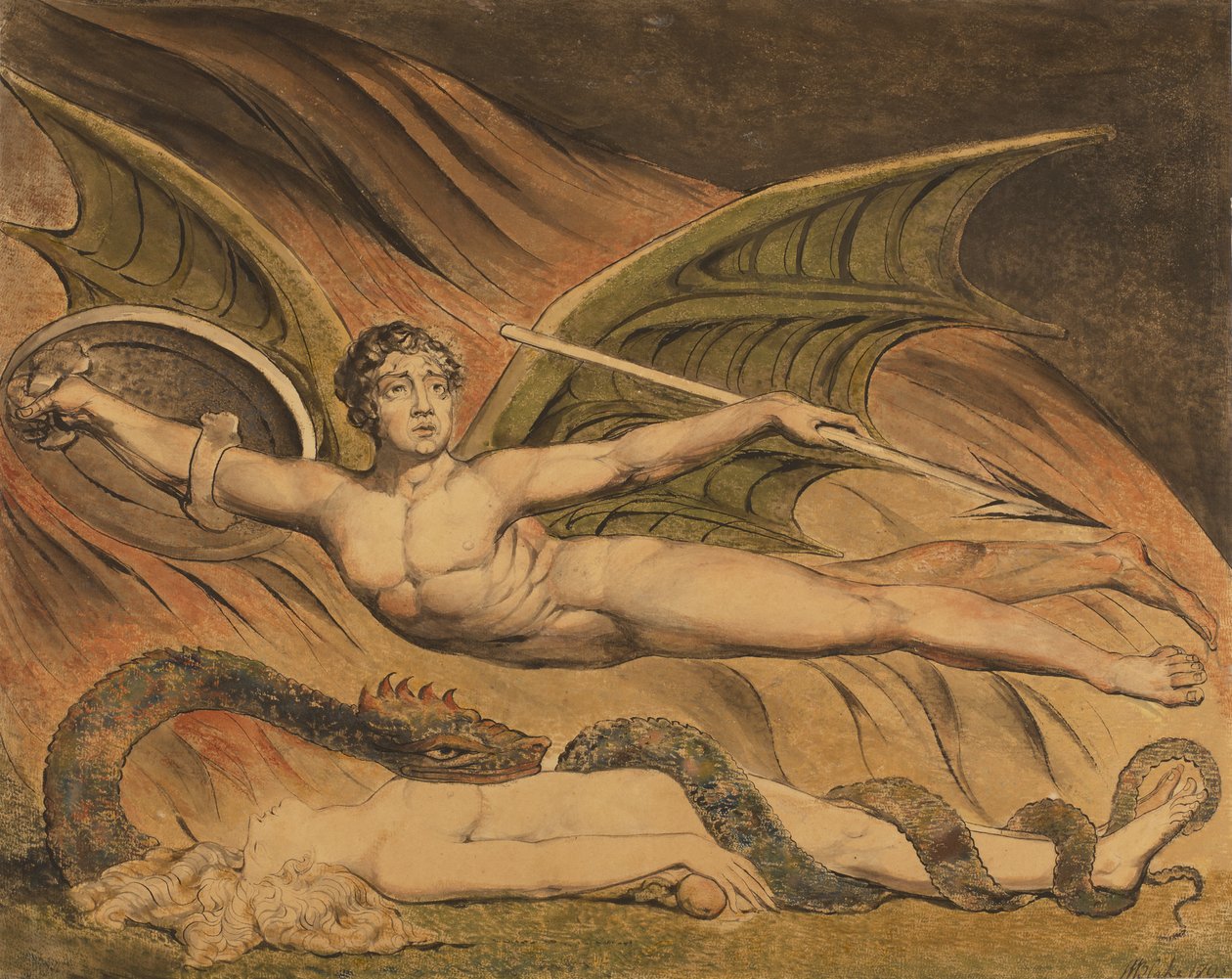 Satanás exultando sobre Eva de William Blake