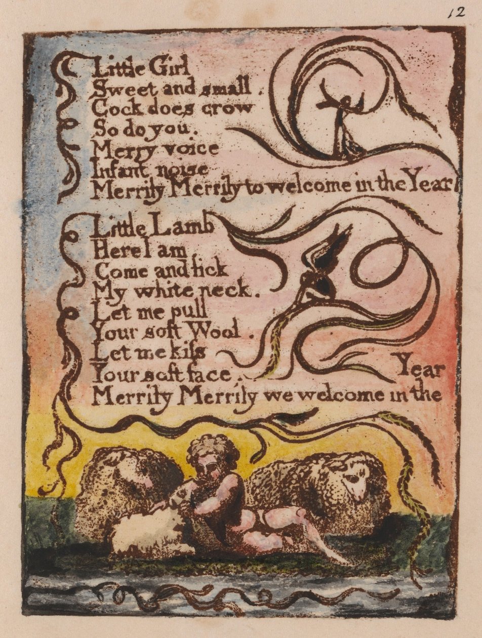 Canções da Inocência e da Experiência, Prato 12, Primavera (Bentley 23) de William Blake