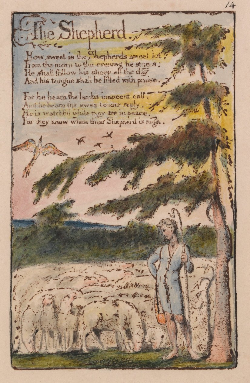 Canções da Inocência e da Experiência, Placa 14, O Pastor (Bentley 5) de William Blake
