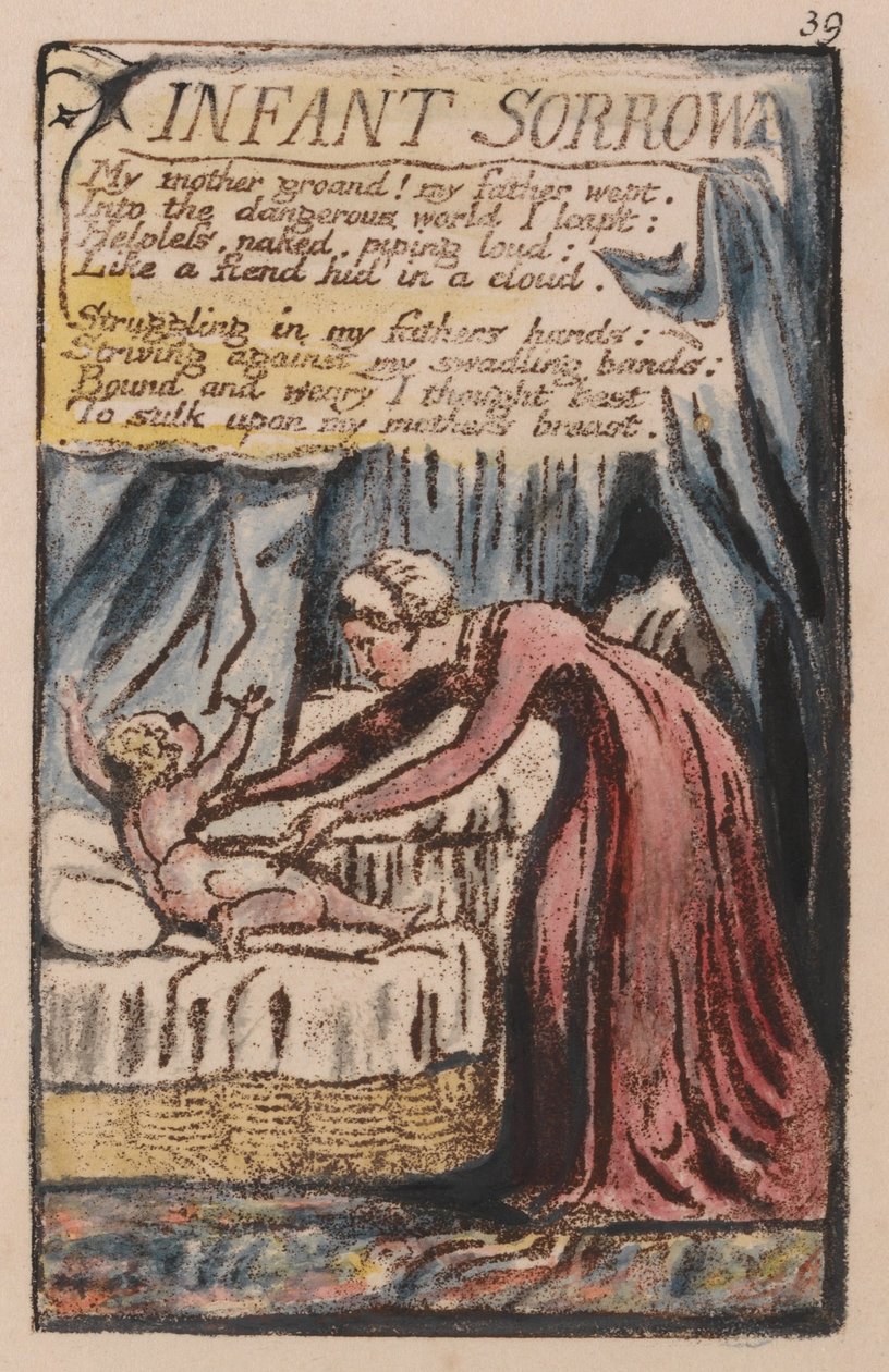 Canções da Inocência e da Experiência, Placa 39, Sorrow Infantil (Bentley 48) de William Blake