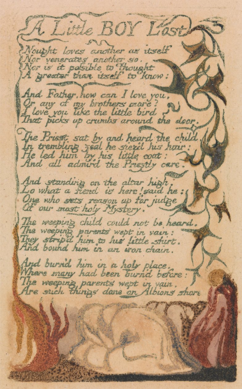 Canções da Inocência e da Experiência, Placa 43, Um Garotinho Perdido (Bentley 50) de William Blake