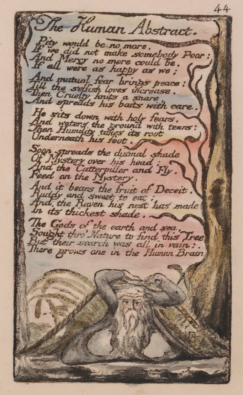 Canções da Inocência e da Experiência, Placa 44, O Resumo Humano (Bentley 47) de William Blake