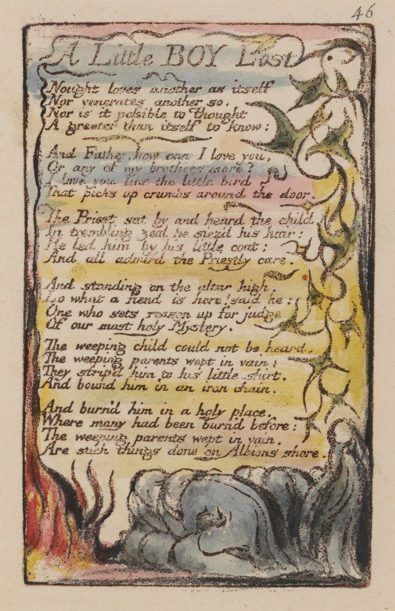 Canções da Inocência e da Experiência, Placa 46, de William Blake