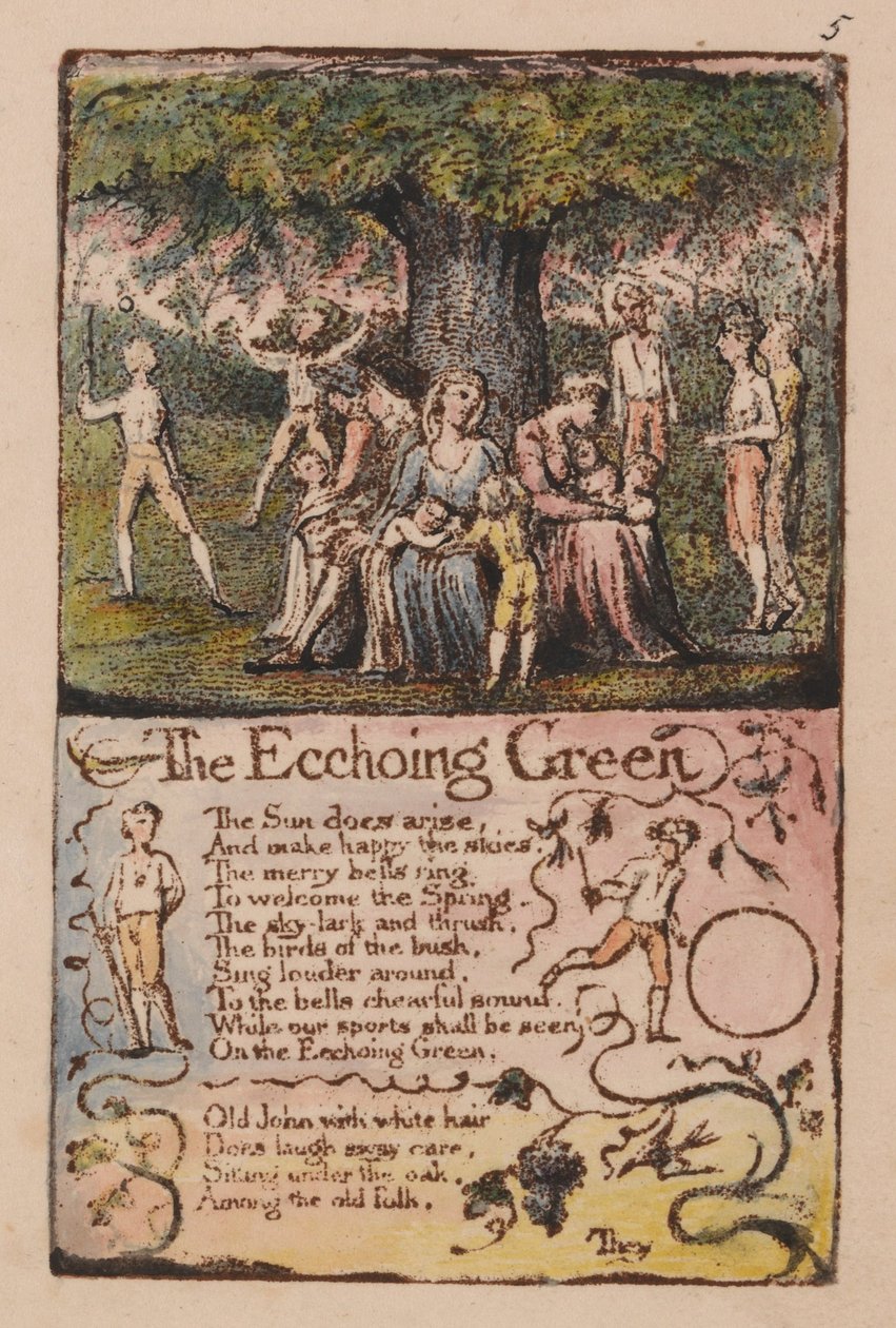 Canções da Inocência e da Experiência, Placa 5, O Ecocoing Green (Bentley 6) de William Blake