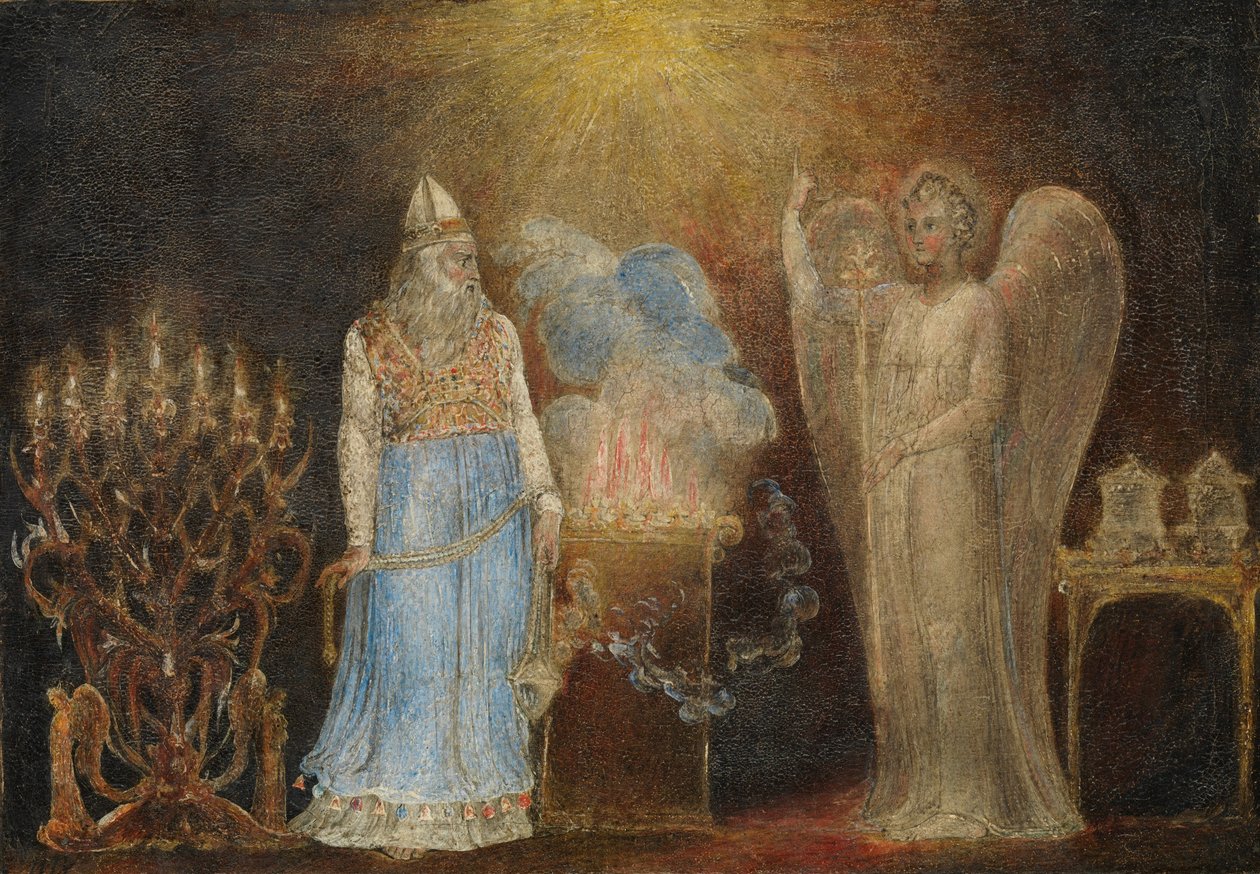 O Anjo Aparecendo a Zacharias, 1799–1800 de William Blake