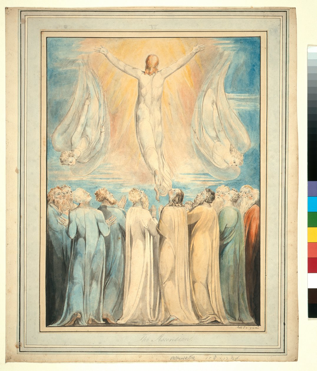 A ascensão, c.1805-6 (caneta, lápis, tinta indiana e wc) de William Blake