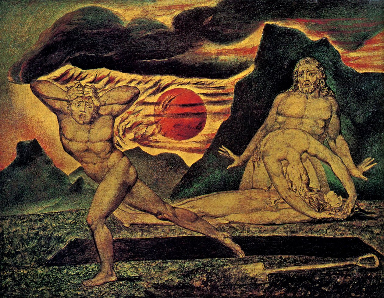 O corpo de Abel encontrado por Adão e Eva de William Blake