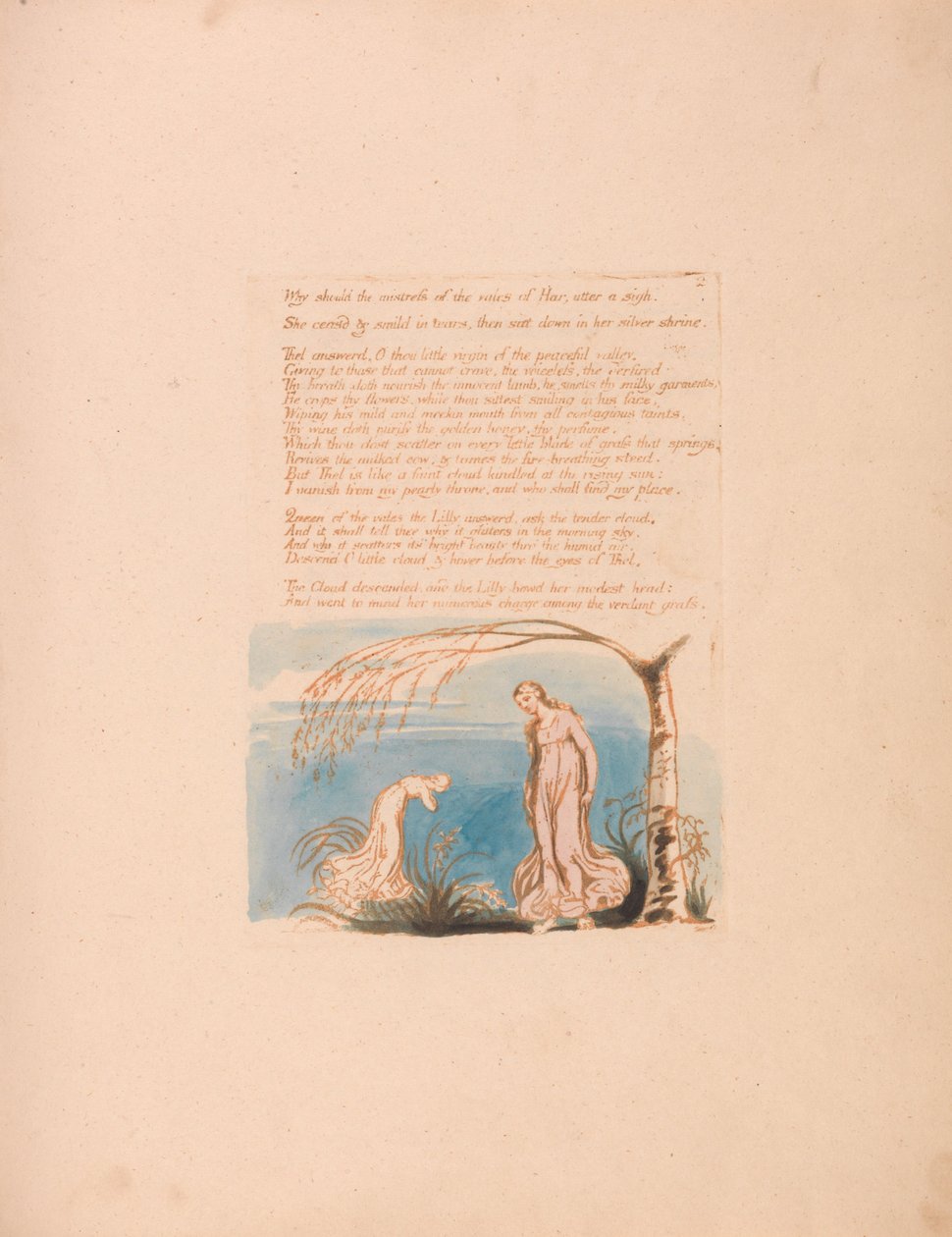 O Livro de Thel, Placa 4, Por que a amante deveria. . . . de William Blake