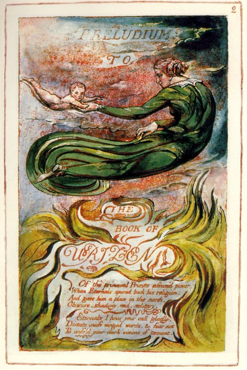 O livro de Urizen, placa 2, 1794 de William Blake