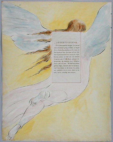 The Fatal Sisters, projeto 68 de The Poems of Thomas Gray, 1797-98 (wc com caneta e tinta no papel) de William Blake