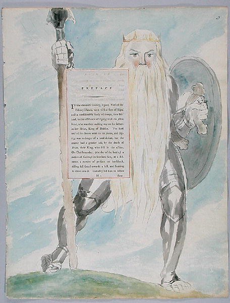 As irmãs fatais, projetam 69 dos poemas de Thomas Gray, 1797-98 (wc com pena & tinta no papel) de William Blake