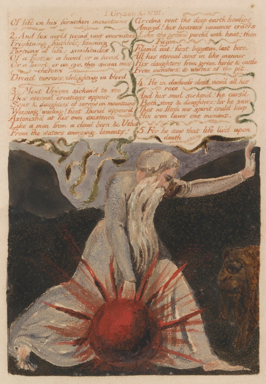 O primeiro livro de Urizen, Bentley Copy A de William Blake