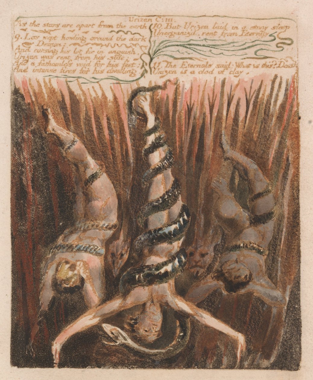 O Primeiro Livro de Urizen, Placa 9, de William Blake