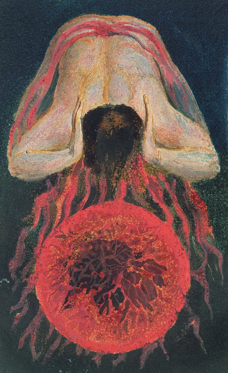 O Primeiro Livro de Urizen, placa 17, 1794 (gravura em relevo terminou em wc no papel) de William Blake