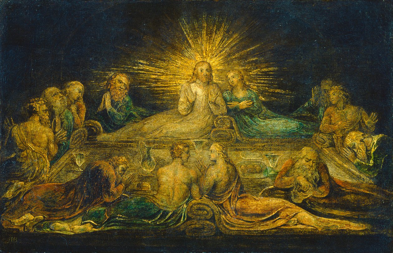 A Última Ceia, 1799 (tempera on canvas) de William Blake