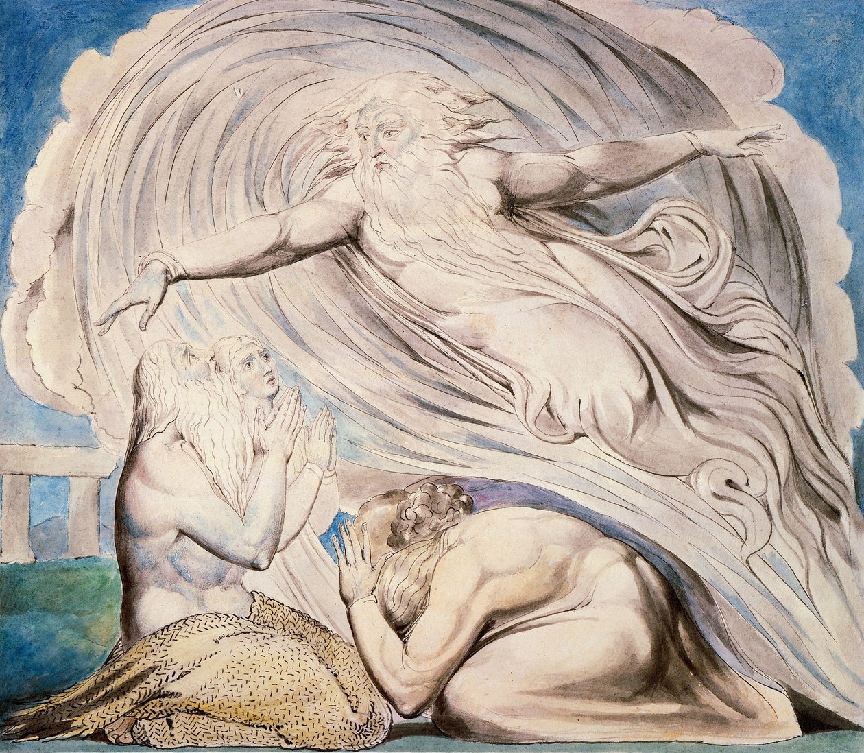 O Senhor Respondendo Job Out of the Whirlwind de William Blake