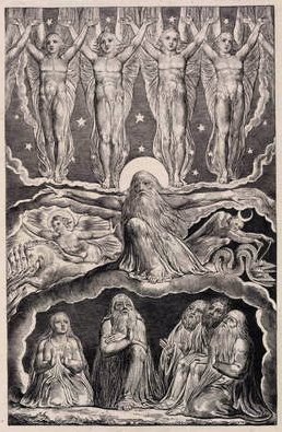 O Senhor respondendo a Jó do Redemoinho, quadro 14 de Ilustrações do Livro de Jó, 1825 de William Blake