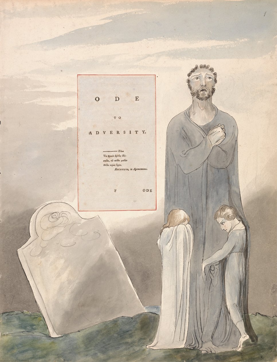 Os Poemas de Thomas Gray, Design 35, Ode à Adversidade. de William Blake