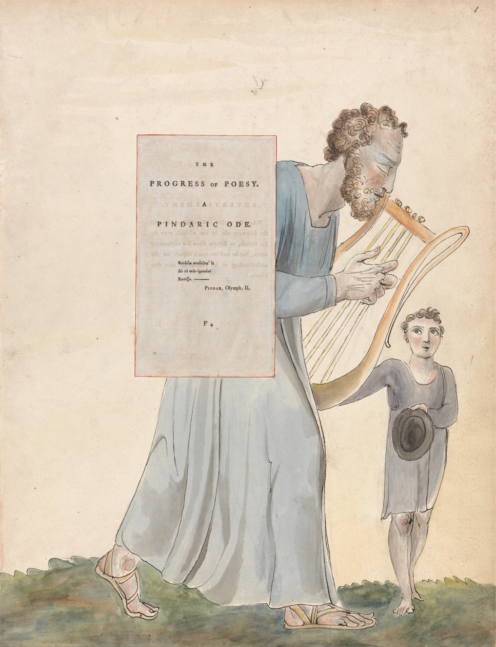 Os Poemas de Thomas Gray, Design 41, O Progresso da Poesia. de William Blake