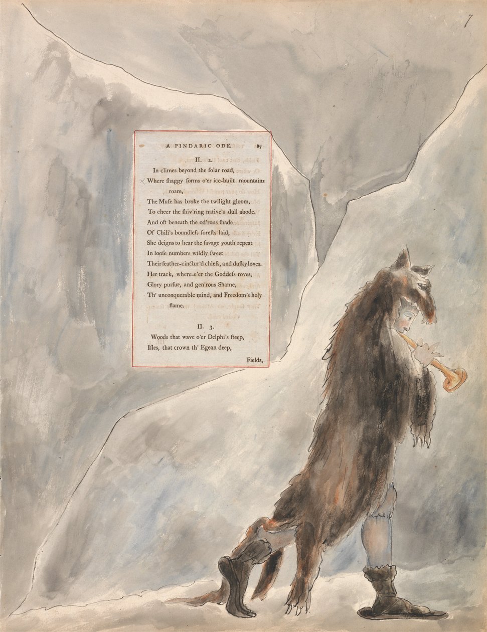 Os Poemas de Thomas Gray, Design 47, O Progresso da Poesia. de William Blake