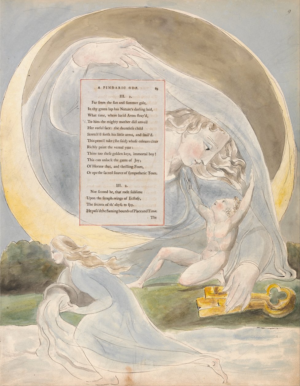 Os Poemas de Thomas Gray, Design 49, O Progresso da Poesia. de William Blake