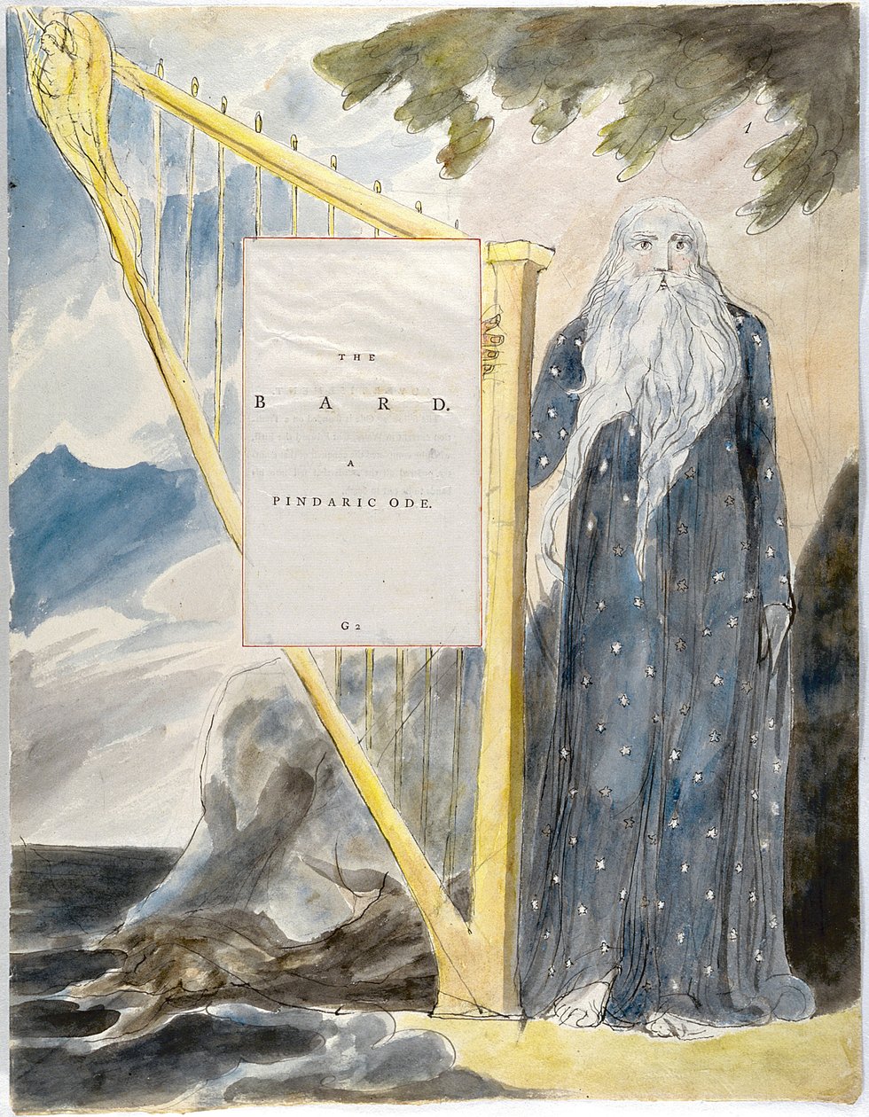 Os Poemas de Thomas Gray, Design 53 The Bard 01 de William Blake