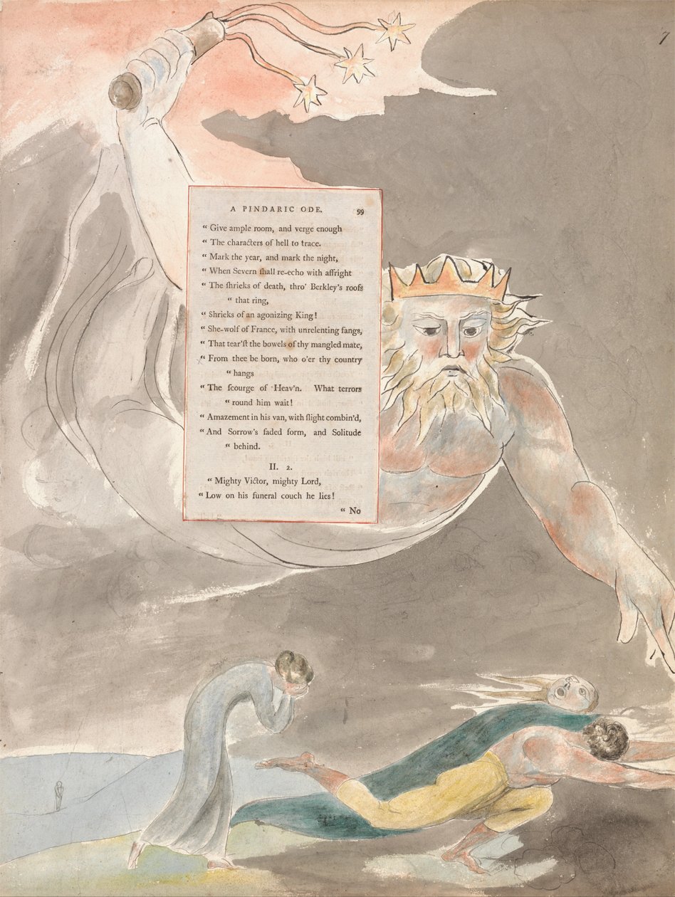 Os Poemas de Thomas Gray, Design 59, The Bard. de William Blake