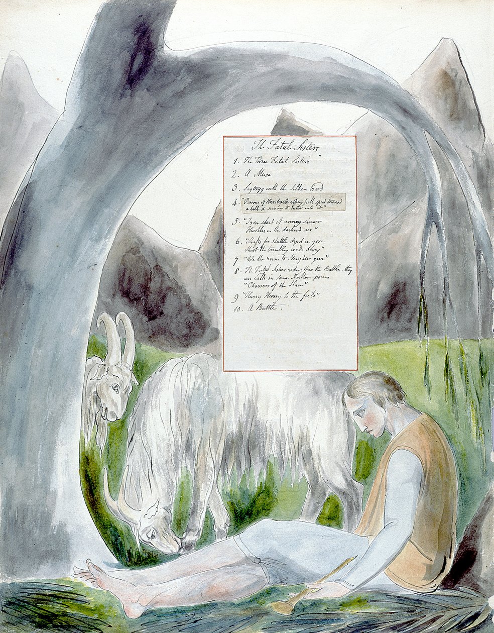 Os Poemas de Thomas Gray, Design 66 The Bard 14 de William Blake
