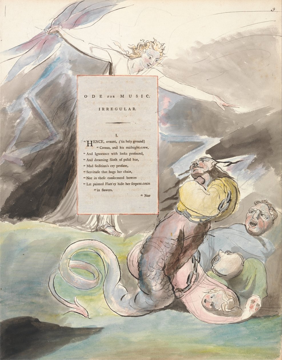 Os Poemas de Thomas Gray, Design 95, Ode for Music. de William Blake
