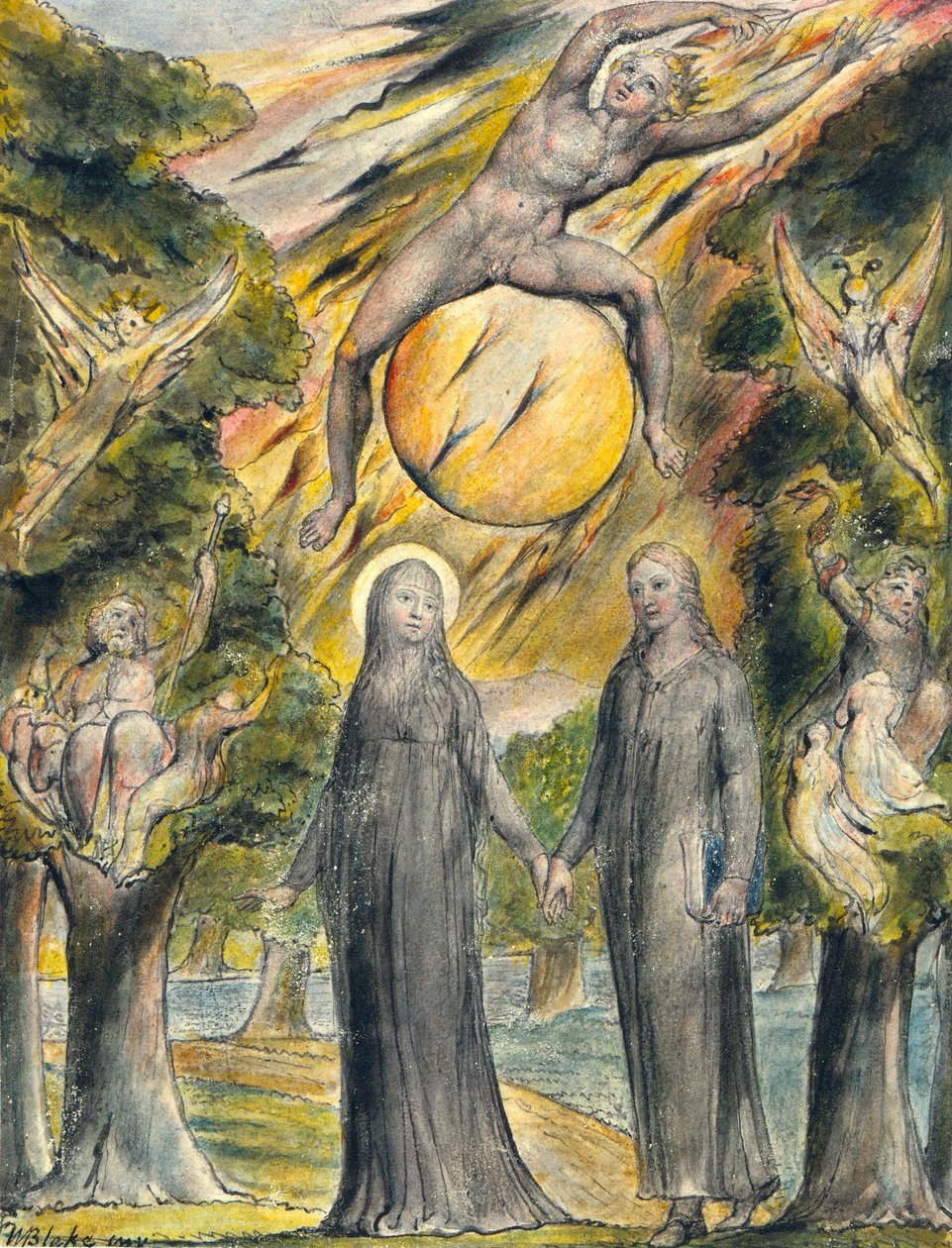 O Sol em Sua Ira de William Blake