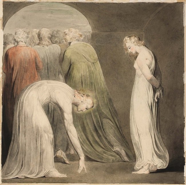 A mulher apanhada em adultério de William Blake