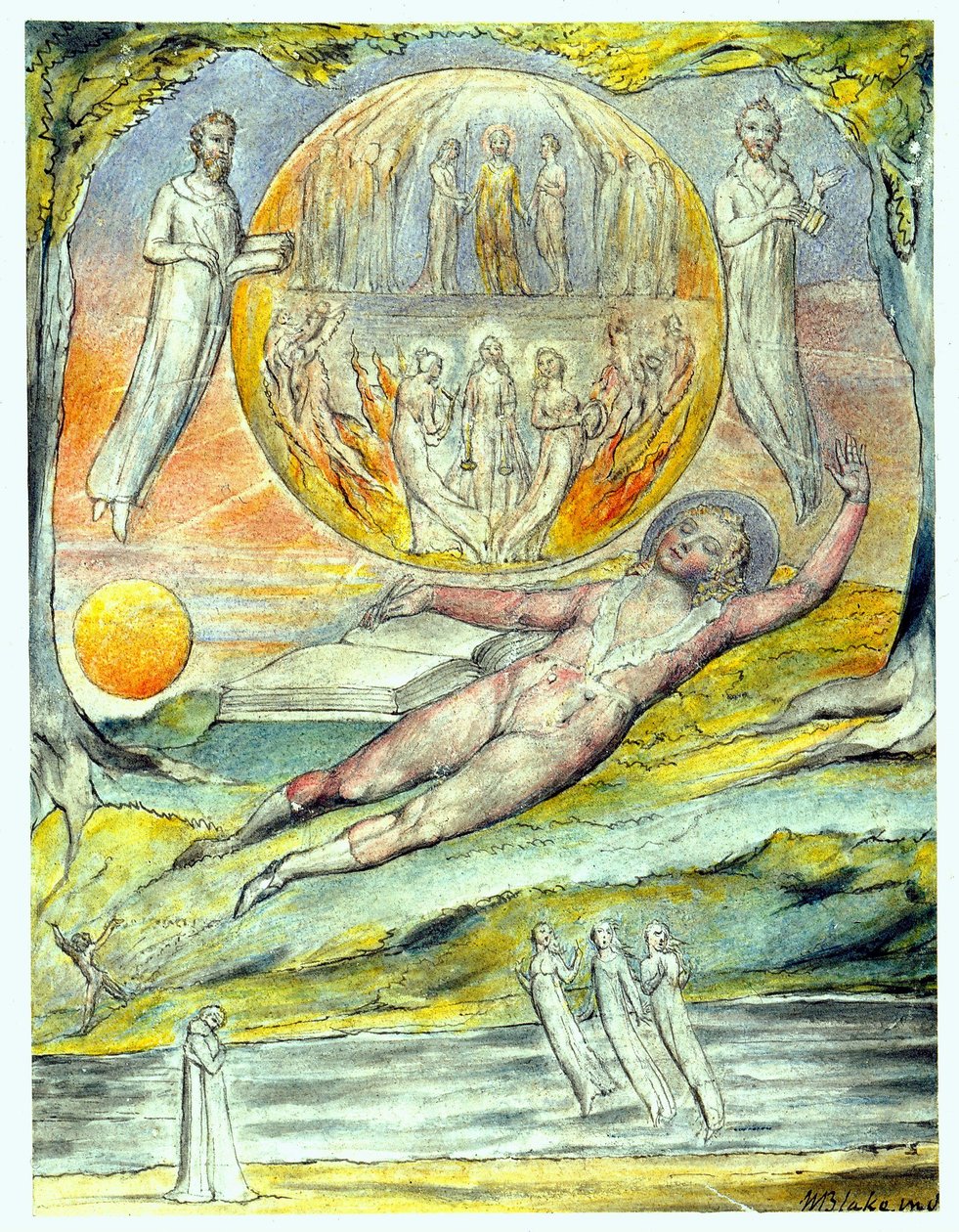 O sonho dos poetas jovens de William Blake