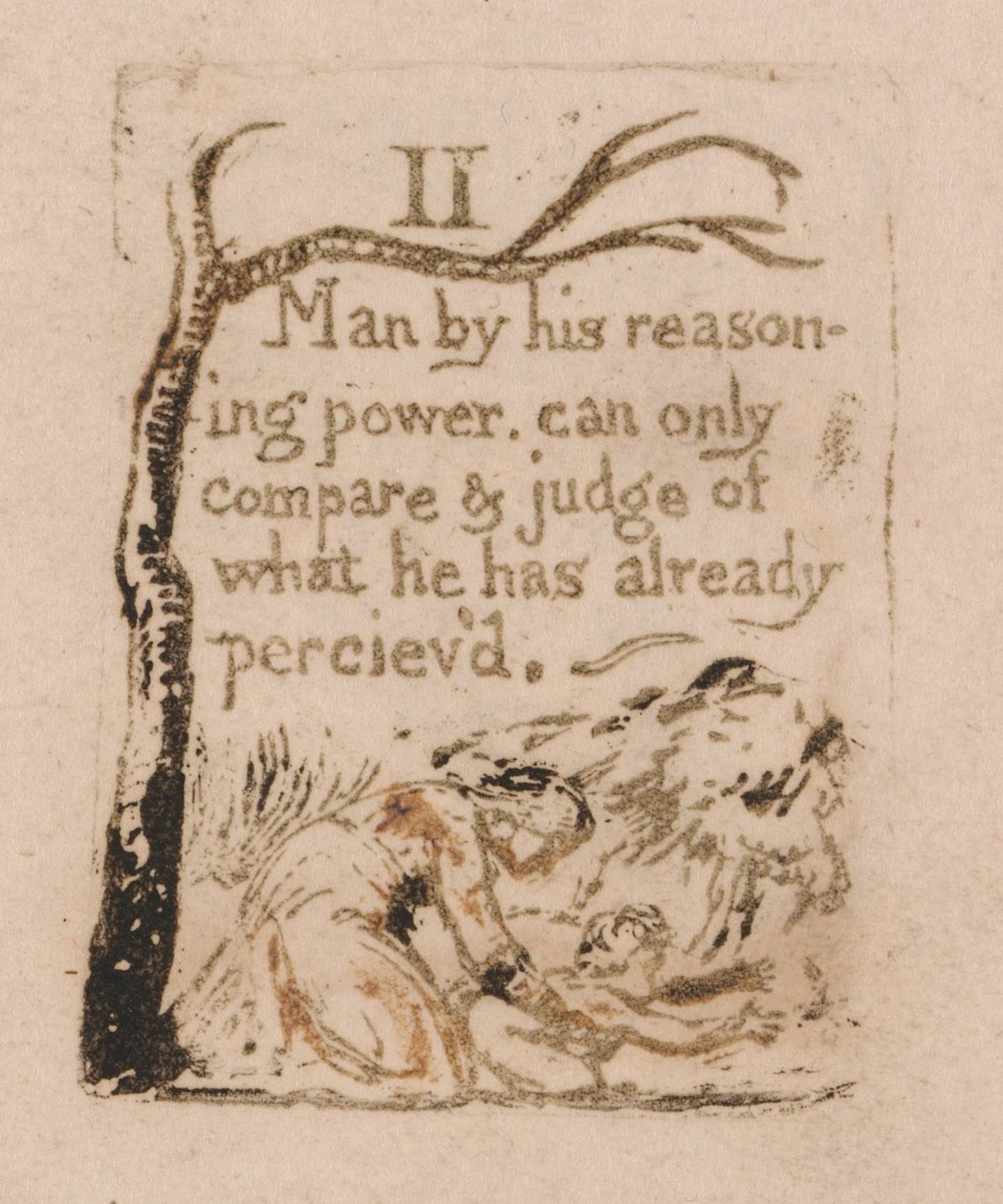 Não há Religião Natural, Placa 4, II Homem pelo seu poder de raciocínio. . . . (Bentley a5) de William Blake
