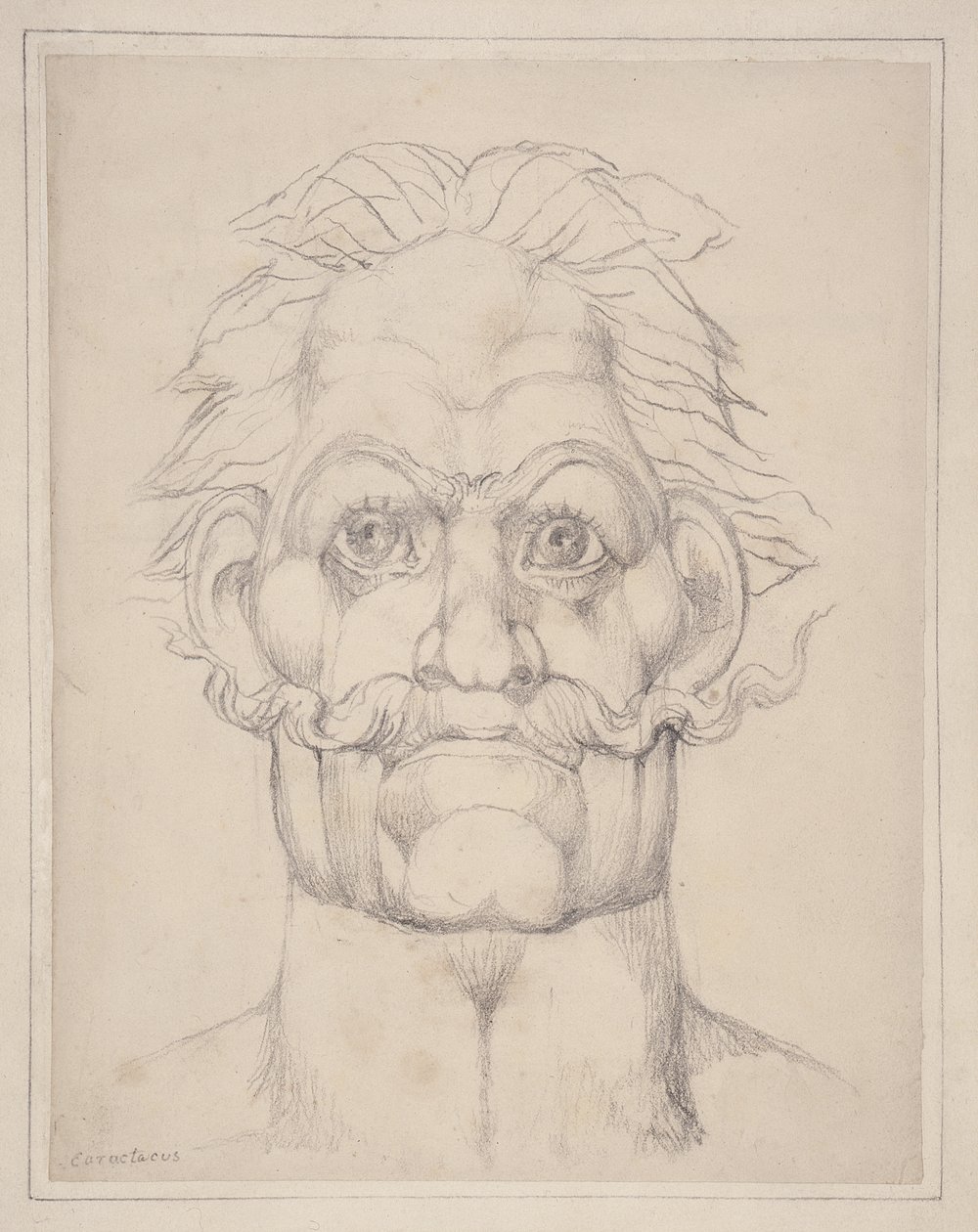 Cabeça visionária de Caractacus de William Blake