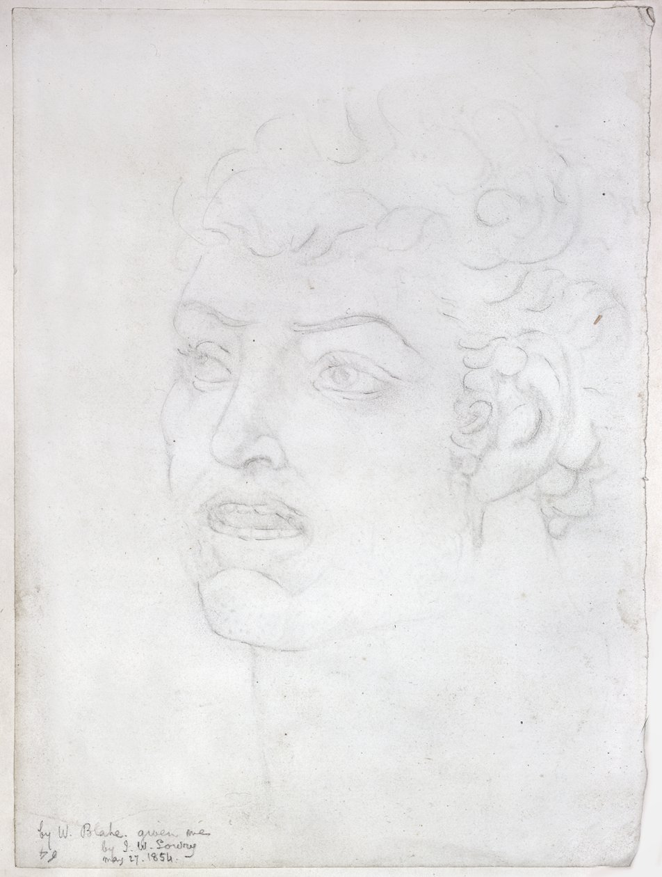 Cabeça visionária, 1820 de William Blake