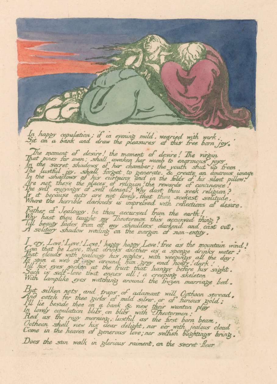 Visões das Filhas de Albion, placa 10, de William Blake