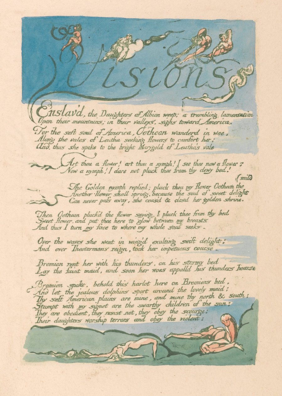Visões das Filhas de Albion, Placa 4, Visões de William Blake