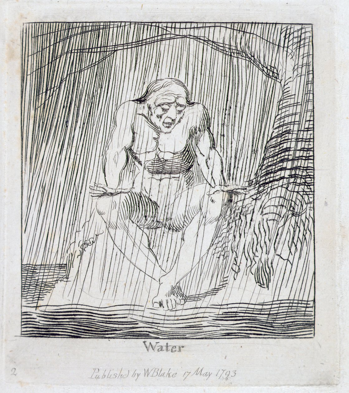 Água, prato 4 de &39;Para crianças. Portões do Paraíso &39;, 1793 de William Blake