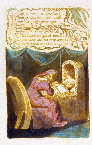 Chorou por mim (cont) prato 19 de Songs of Innocence, 1789 (gravura em relevo com wc) de William Blake