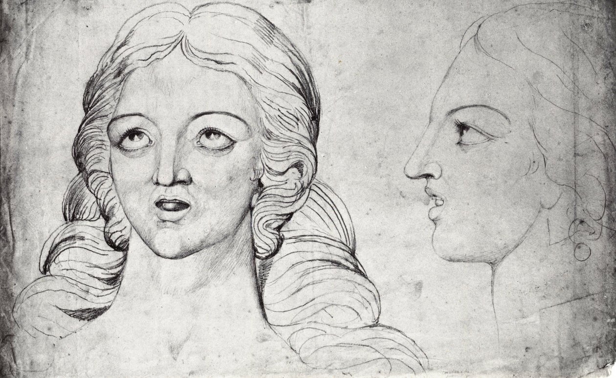 William Blake, chefe visionário de Corinna The Theban c 1820 de William Blake