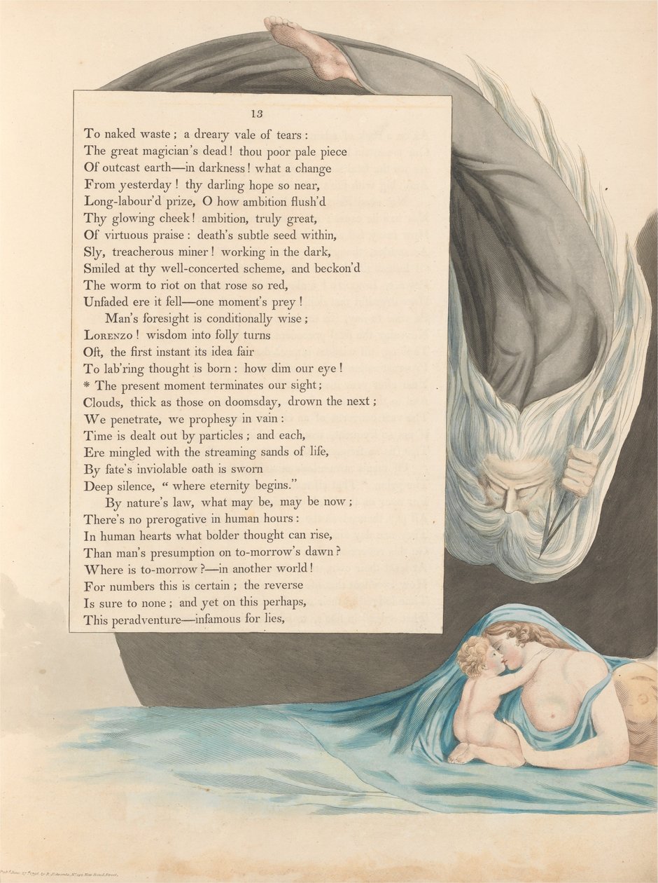 Os Pensamentos da Noite dos Jovens, Página 13, O Momento Presente Encerra Nossa Visão de William Blake