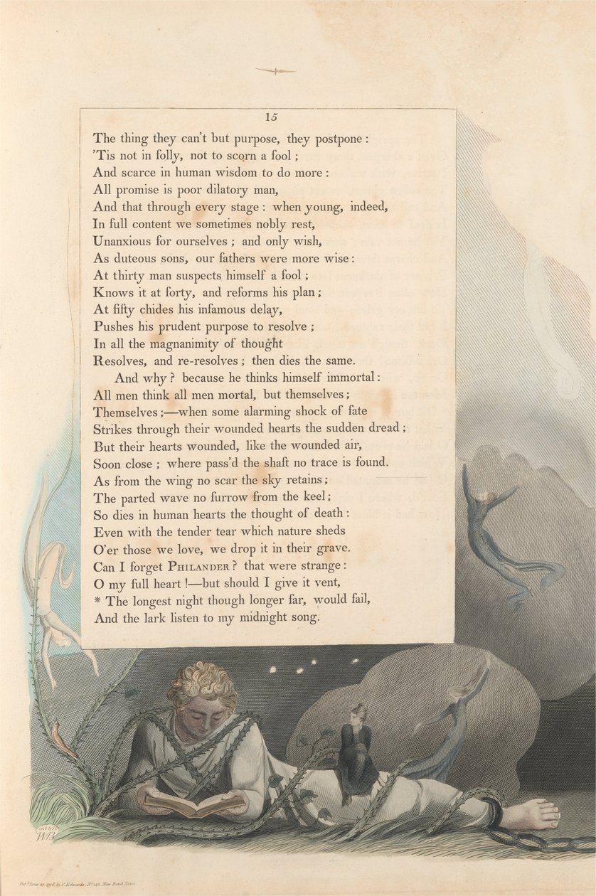 Os Pensamentos da Noite dos Jovens, Página 15, A Noite Mais Longa, Embora Mais Distantes, Falharam de William Blake